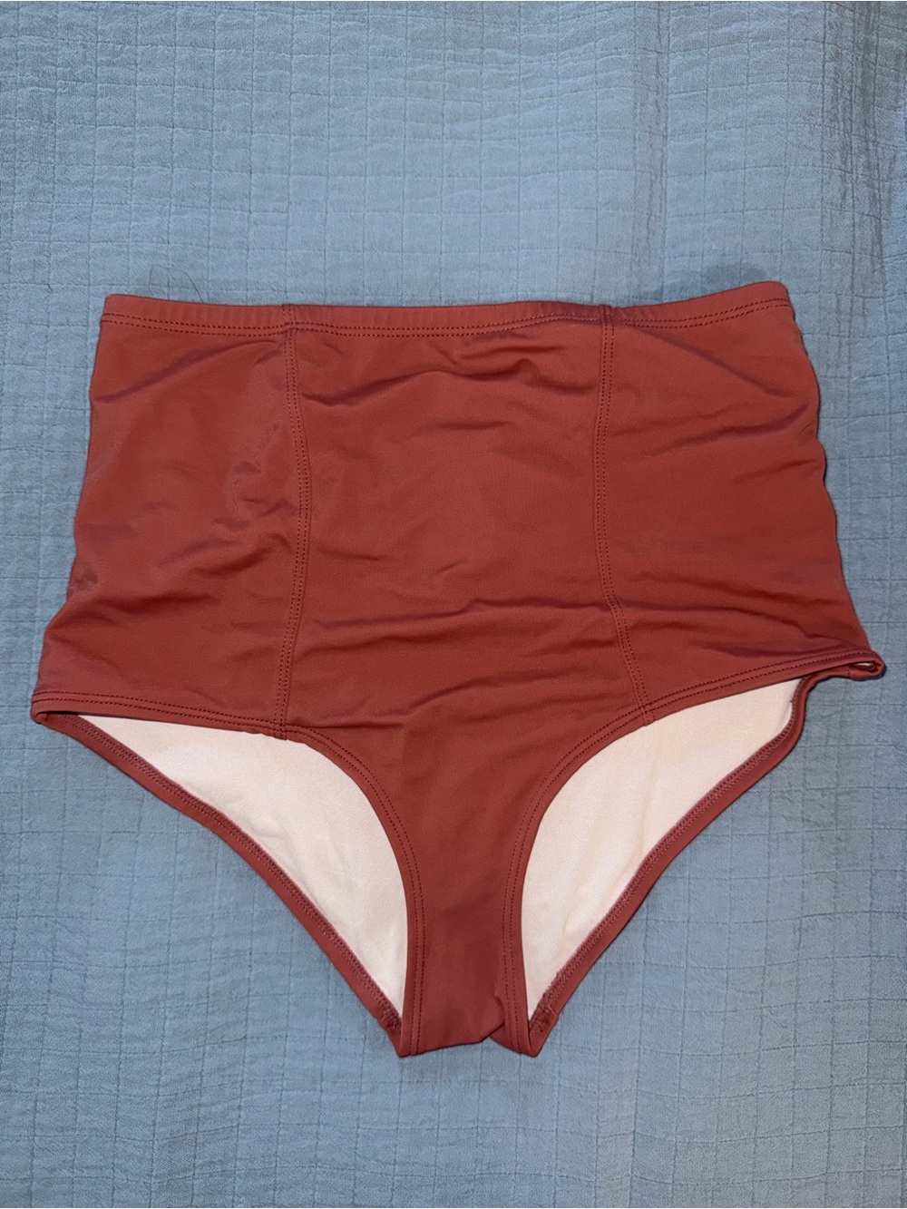 Urban Outfitters High-Waist Bikini Bottoms with strappy back, mauve